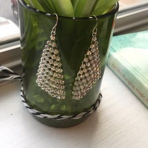 Silver Drape Statement Earrings